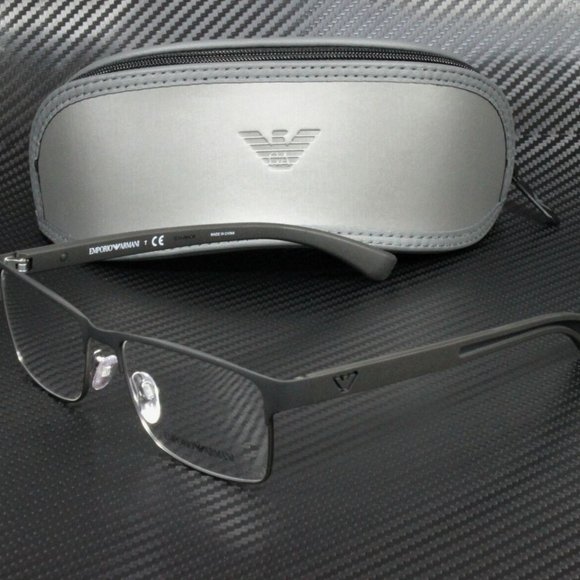 Emporio Armani Men's Matte Black Rubber Eyeglasses